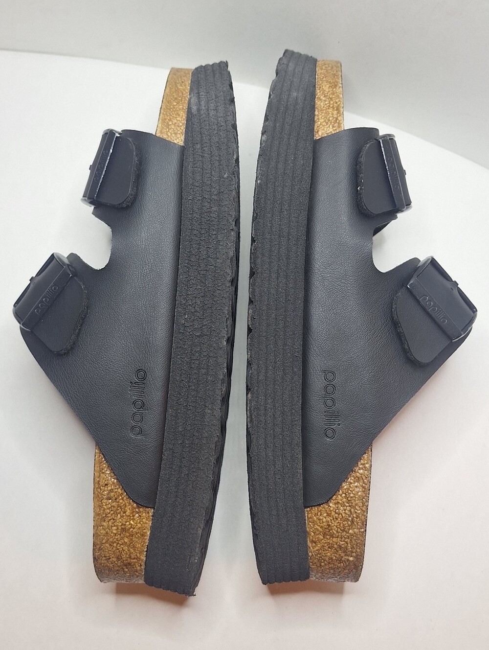 Papillio By Birkenstock Black Arizona Platform Slide Sandal Size 40 - US L9 M7 - Picture 6 of 9